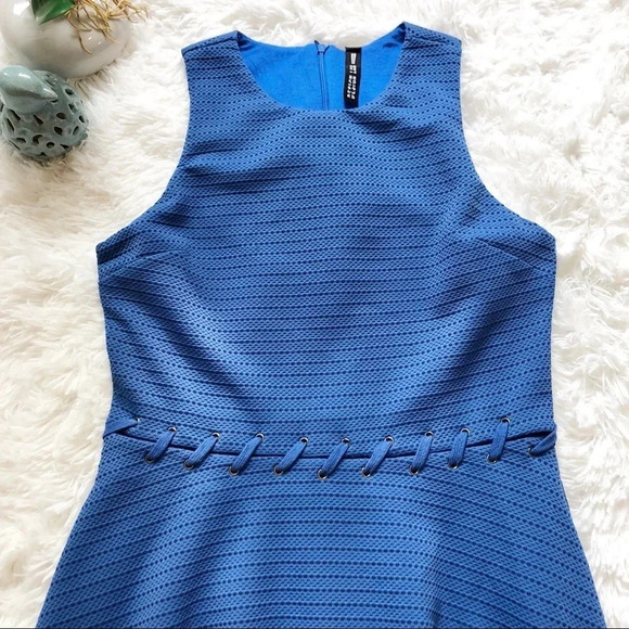 Design Lab | Cobalt Blue Fit and Flare Dress - Picture 2 of 6